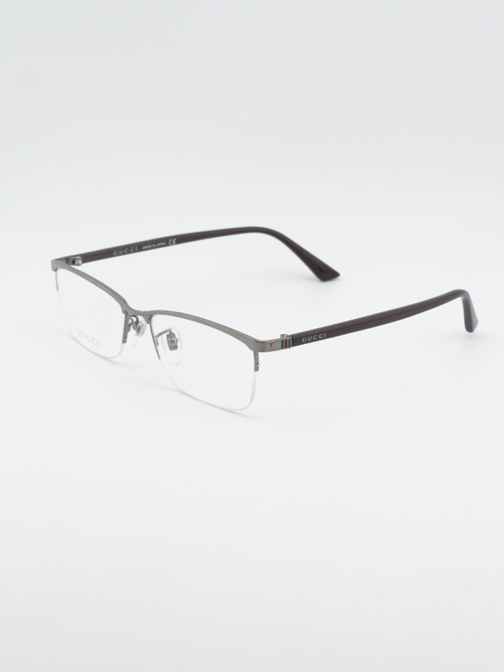 Gucci GG0856OJ 002 Eyeglasses Gunmetal 56mm Rectangle Frame